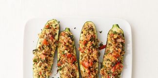 Zapallos italianos rellenos a las finas hierbas