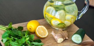 Bebida de Limon, Jengibre y Pepino Método Grez