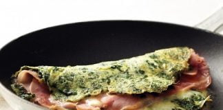 Omelette de Espinaca con Jamon y Queso Método Grez