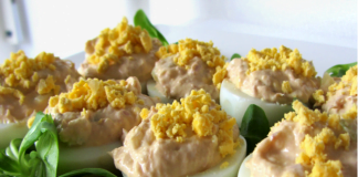 Huevos rellenos con atún Método Grez