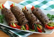 Bistec Relleno con verduras Rollitos de Bistec rellenos Keto