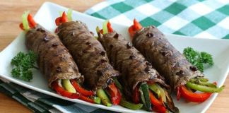 Rollitos de Bistec rellenos Keto