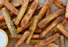 Papas Fritas Keto: Hechas con Calabacín apanado frito