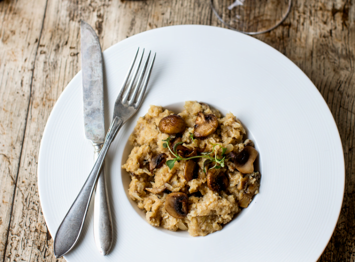 risotto-champiñones-keto