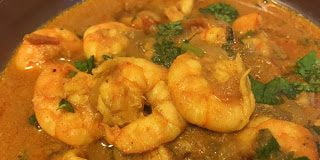 Delicioso curry de gambas