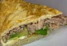 Tortilla de Coliflor Rellena Tortilla de Coliflor Rellana con Atún