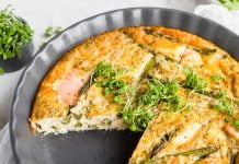 Fritatta de Salmón y Espárragos Método Grez Frittata de Salmón y Espárragos Low Carb