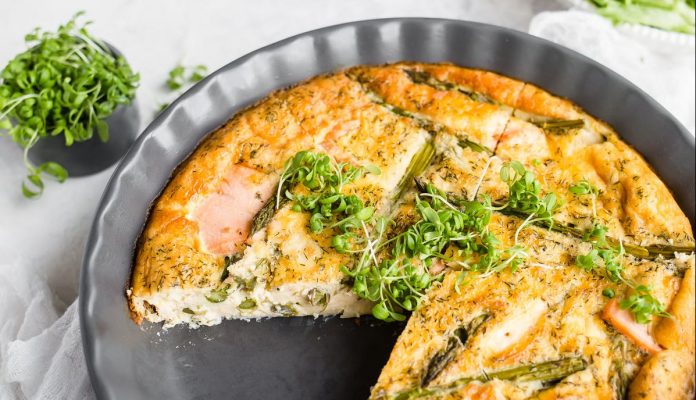 Frittata de Salmón y Espárragos Low Carb