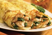 Panqueques rellenos Keto de pollo, espinaca y salsa Blanca PANQUEQUES.SALADOS-RELLENO-KETO