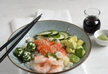 Gohan Keto con arroz de palmitos